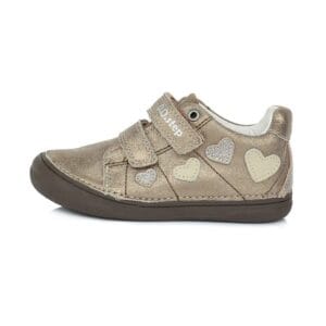 DD Step pezsgő színú lányka bőrcipő