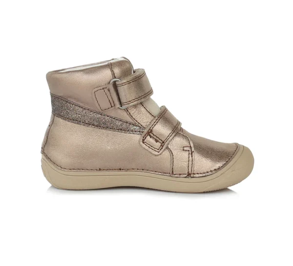 Ponte20 supinált lány bőrcipő. bronz színben csillag mintával