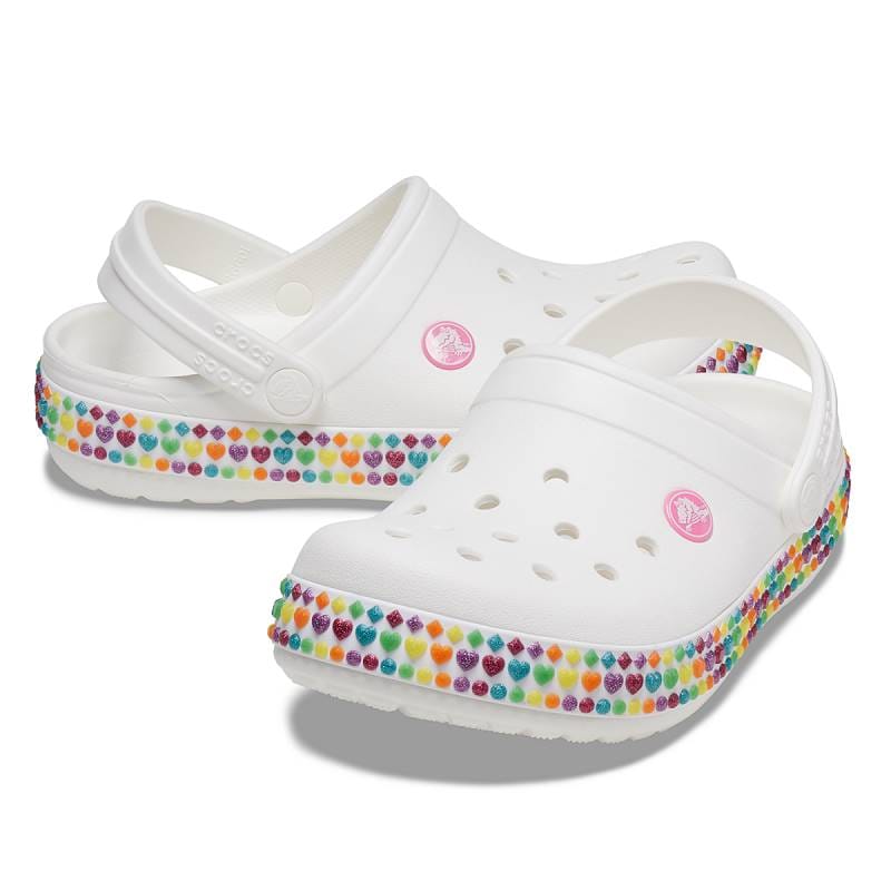 Crocs kids crocband gem band clog k white gyerek papucs