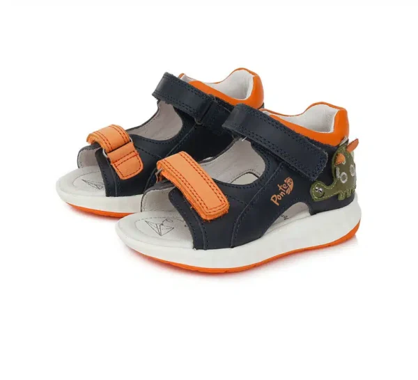 Ponte20 supinált fiú bőrszandál oldalán dinó mintával