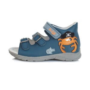 Ponte20 supinált fiú bőrszandál oldalán rák mintával