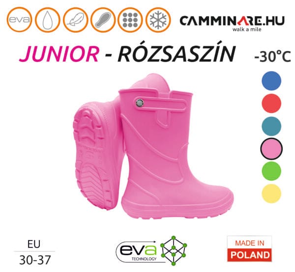 Camminare – Junior EVA gyerekcsizma RÓZSASZÍN (-30°C)