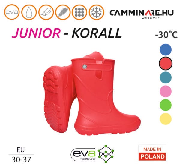 Camminare – Junior gyerekcsizma KORALL (-30°C)