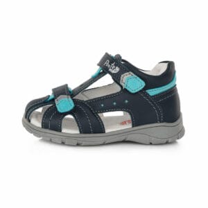 Ponte20 supinált kék zárt orrú bőrszandál