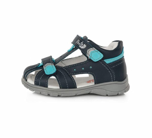 Ponte20 supinált kék zárt orrú bőrszandál