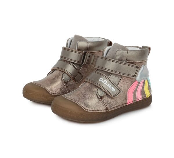 DD Step lány fluoreszkáló bőrcipő