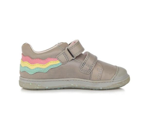 Ponte20 supinált lány bőrcipő – szürke, színes hullámmintával