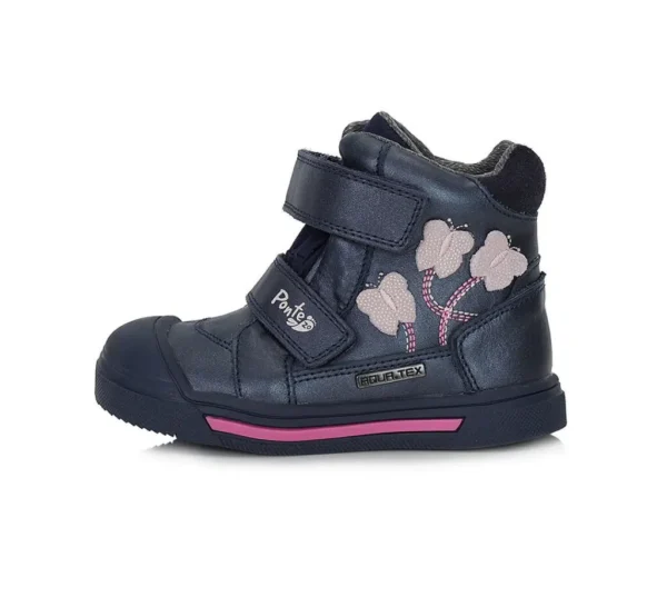 Ponte20 supinált vízálló gyerekcipő – sötétkék,pillangó mintával