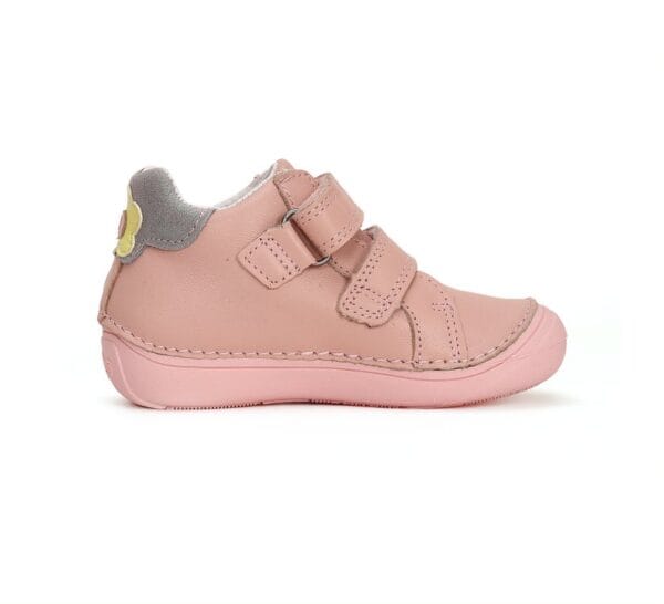 Ponte20 supinált lány bőrcipő – rózsaszín virágos sarokdísszel