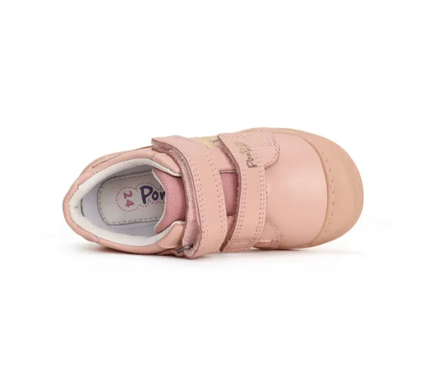 Ponte20 supinált lány bőrcipő – púderrózsaszín csillámos hullámmintával