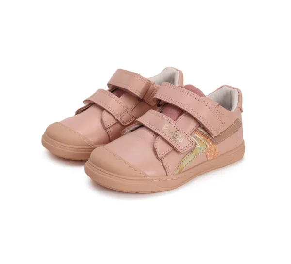 Ponte20 supinált lány bőrcipő – púderrózsaszín csillámos hullámmintával