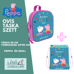 Peppa malac - Peppa pig ovis hátizsák szett