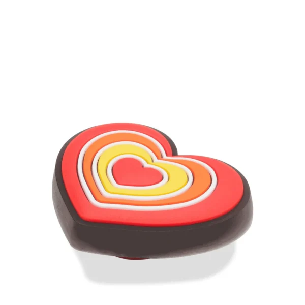 Jibbitz piros LED-es szív