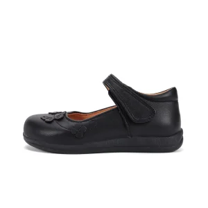 DD Step nyitott fekete bőrcipő