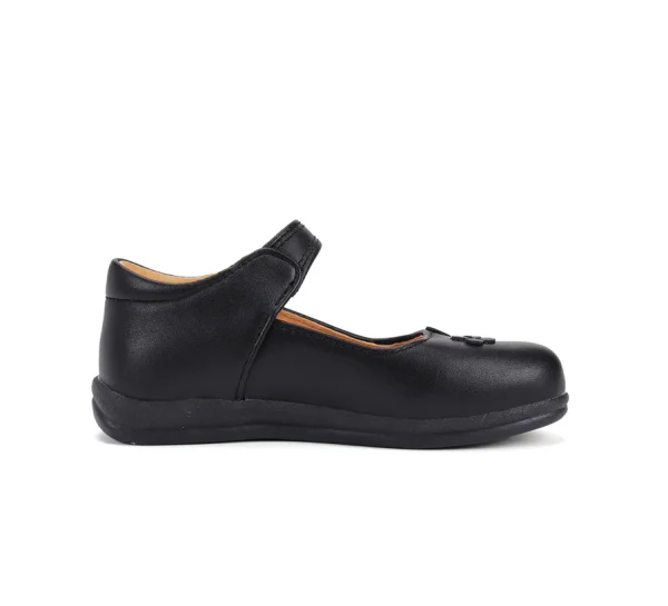 DD Step nyitott fekete bőrcipő