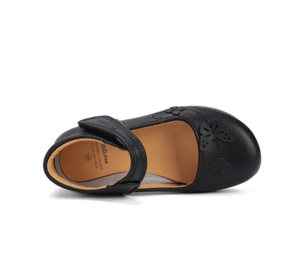 DD Step nyitott fekete bőrcipő