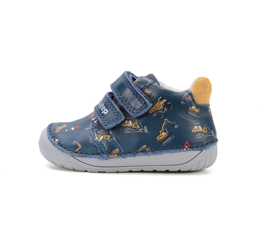 DD Step barefoot fiú bőrcipő