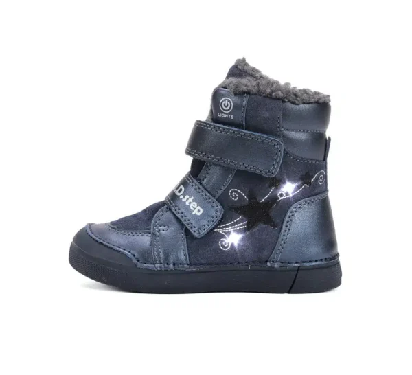 DD Step LED-es bélelt bőrcipő