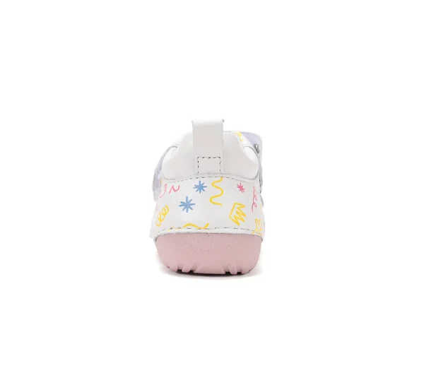 DD Step fehér bőr átmeneti kislány gyerekcipő